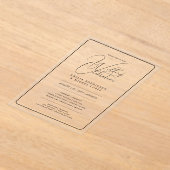 ACRYLIC Wedding lädt den BLACK TEXT Fett Initialen Acryleinladungen (Ablage )