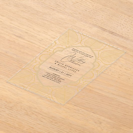 ACRYLIC Wedding lädt den BLACK TEXT Fett Initialen Acryleinladungen (Ablage )