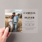 ACRYLIC Wedding lädt FOTO Qr Code UAWG Acryleinladungen (Insitu (Handheld))