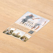 ACRYLIC Wedding lädt FOTO Qr Code UAWG Acryleinladungen (Ablage )