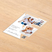 ACRYLIC Wedding lädt FOTO Qr Code UAWG Acryleinladungen (Ablage )