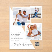 ACRYLIC Wedding lädt FOTO Qr Code UAWG Acryleinladungen (Vorderseite)