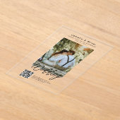 ACRYLIC Wedding lädt FOTO Qr Code UAWG Acryleinladungen (Ablage )