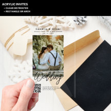 ACRYLIC Wedding lädt FOTO Qr Code UAWG
