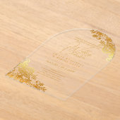 ACRYLIC Wedding lädt Gold Lace Text Elegant ein Acryleinladungen (Ablage )