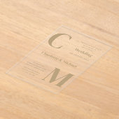 ACRYLIC Wedding lädt GOLD TEXT Minimal kühl ein Acryleinladungen (Ablage )