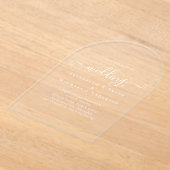 ACRYLIC Wedding lädt WHITE TEXT Fett Initialen ein Acryleinladungen (Ablage )