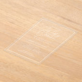 ACRYLIC Wedding lädt WHITE TEXT Fett Initialen ein Acryleinladungen (Ablage )