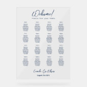 ACRYLIC WEDDING SITZTISCH CHART 16 Table Navy Acrylschild (Vorderseite)