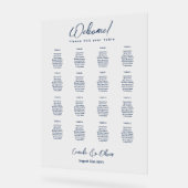 ACRYLIC WEDDING SITZTISCH CHART 16 Table Navy Acrylschild (Winkel)