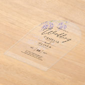 ACRYLIC Wedings Invites Wisteria Blume Klare Acryleinladungen (Ablage )