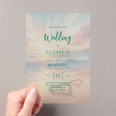 ACRYLIC Wedite Invite Tropical Beach Sunset Ocean Acryleinladungen (Insitu (Handheld))