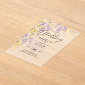 ACRYLIC Wedites Invites Wisteria Lila Flora Acryleinladungen (Ablage )