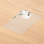 Acrylic white boho Spanish wedding Acryleinladungen (Ablage )