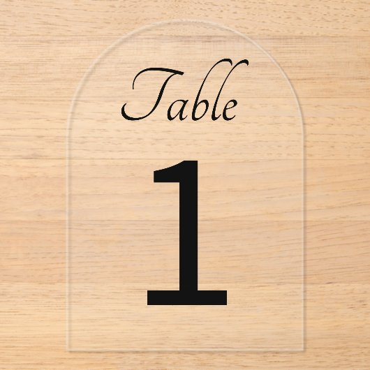 Acrylische Tischnummern (Vorderseite)