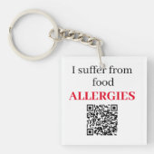 Acrylischer Schlüsselanhänger - Lebensmittelallerg (Vorderseite)