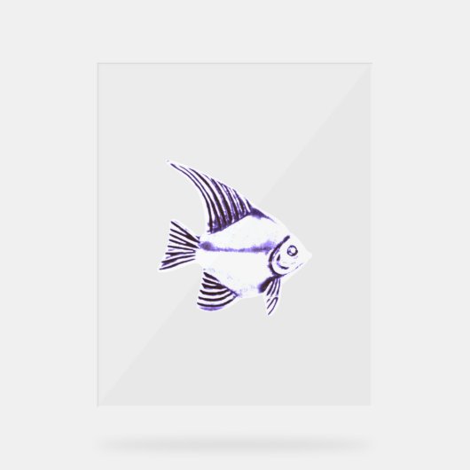 ACRYLISCHES SCHILD FISCH DESIGN STIL (Vorderseite)