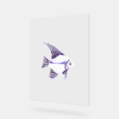 ACRYLISCHES SCHILD FISCH DESIGN STIL (Winkel)
