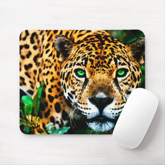 AcrylJaguar-Tier-Kunst Mousepad (Mit Mouse)