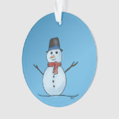 Acryllic-Schneemann-Ornament Ornament (Vorderseite)