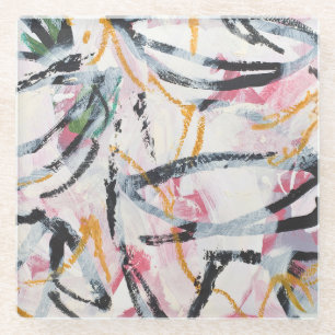 Acrylmaldesign-Element Glasuntersetzer