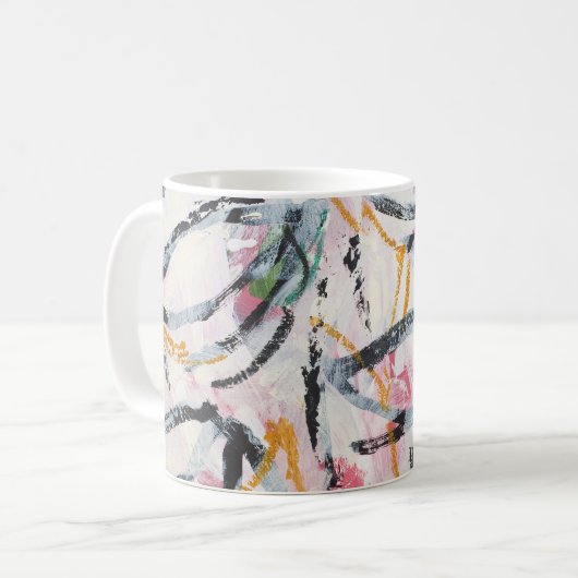 Acrylmaldesign-Element Kaffeetasse (Vorderseite Links)