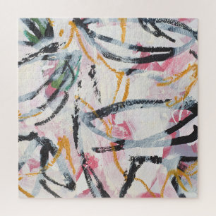 Acrylmaldesign-Element Puzzle
