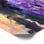 Acrylmalerei , blühende Wisteria Poster (Ecke)