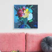 Acrylmalerei, Blume Leinwanddruck (Insitu (Wohnzimmer))