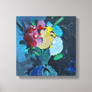 Acrylmalerei, Blume Leinwanddruck