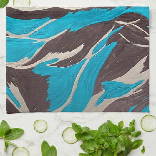 Acrylmalerei Geschirrtuch (Gefaltet)