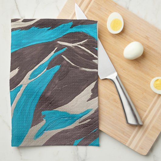 Acrylmalerei Geschirrtuch (Viertel Falte)