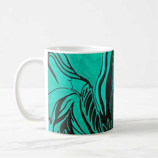 Acrylmalerei Kaffeetasse (Links)