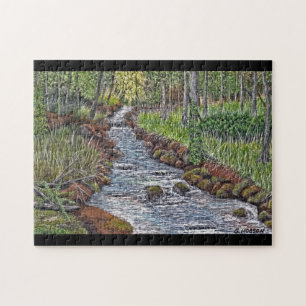 Acrylmalerei-Puzzle 'Bergbach' Puzzle