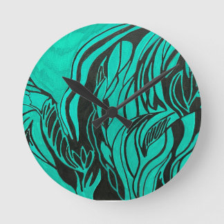 Acrylmalerei Runde Wanduhr