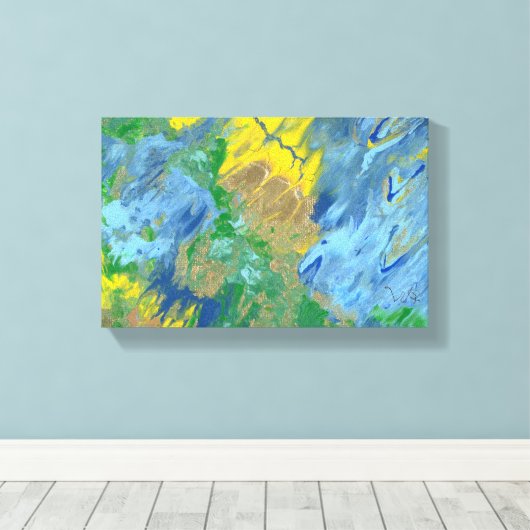 Acrylmalerei "Three Monsters" Leinwanddruck (Insitu (Holzboden))