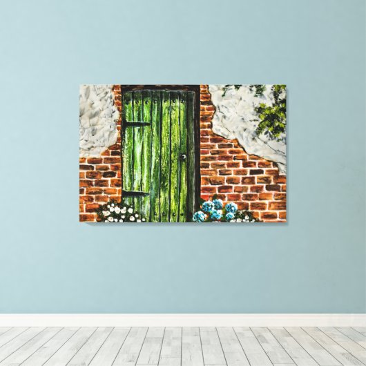 Acrylmalerei von Sian Butler Leinwanddruck (Insitu (Holzboden))