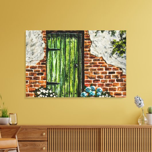 Acrylmalerei von Sian Butler Leinwanddruck (Insitu (Wohnzimmer))