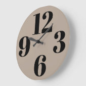 Acrylmauer - Beige Hintergrund - große Anzahl Große Wanduhr (Winkel)