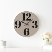 Acrylmauer - Beige Hintergrund - große Anzahl Wanduhr (Zuhause)