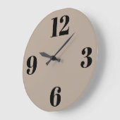Acrylmauer - Beige Hintergrund Große Wanduhr (Winkel)