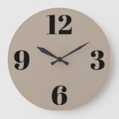 Acrylmauer - Beige Hintergrund Große Wanduhr (Vorderseite)