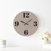 Acrylmauer - Beige Hintergrund Große Wanduhr (Zuhause)