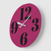 Acrylmauer - in rosa große Zahlen Wanduhr (Winkel)