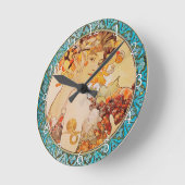 Acrylmauer Jugendstil Alphonse Mucha 11 Runde Wanduhr (Winkel)
