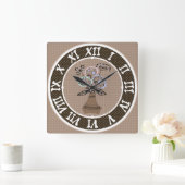 Acrylmauer Quadratische Wanduhr (Zuhause)