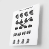 Acrylmauer Quadratische Wanduhr (Winkel)
