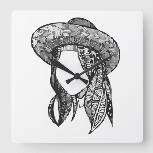 Acrylmauer Quadratische Wanduhr (Vorderseite)
