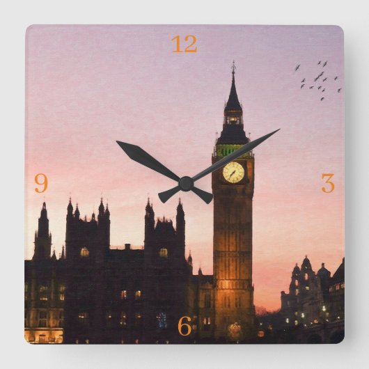 Acrylmauer Quadratische Wanduhr (Vorderseite)