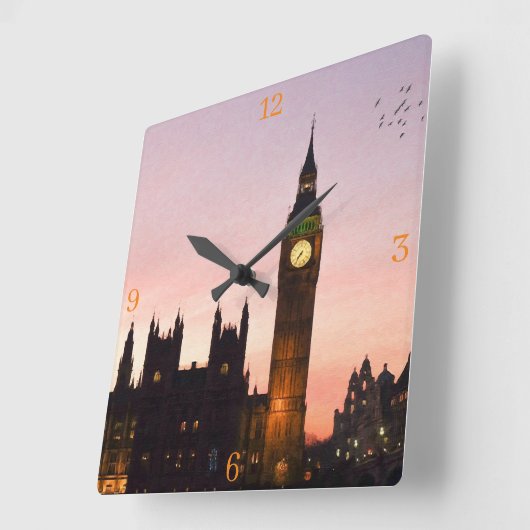 Acrylmauer Quadratische Wanduhr (Winkel)